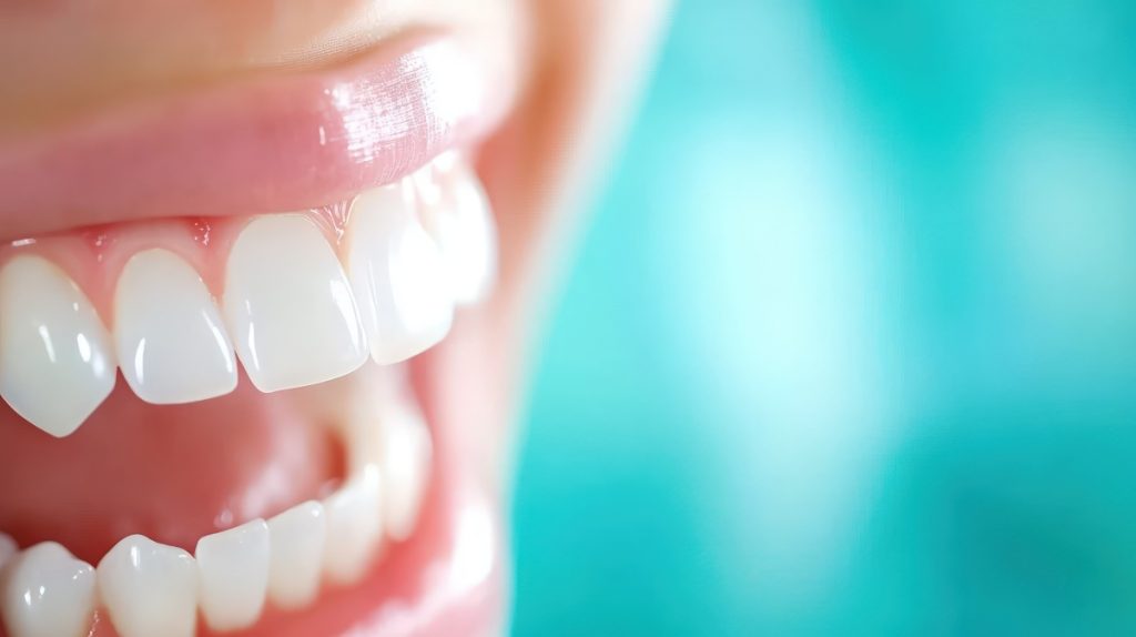 Healthy white teeth